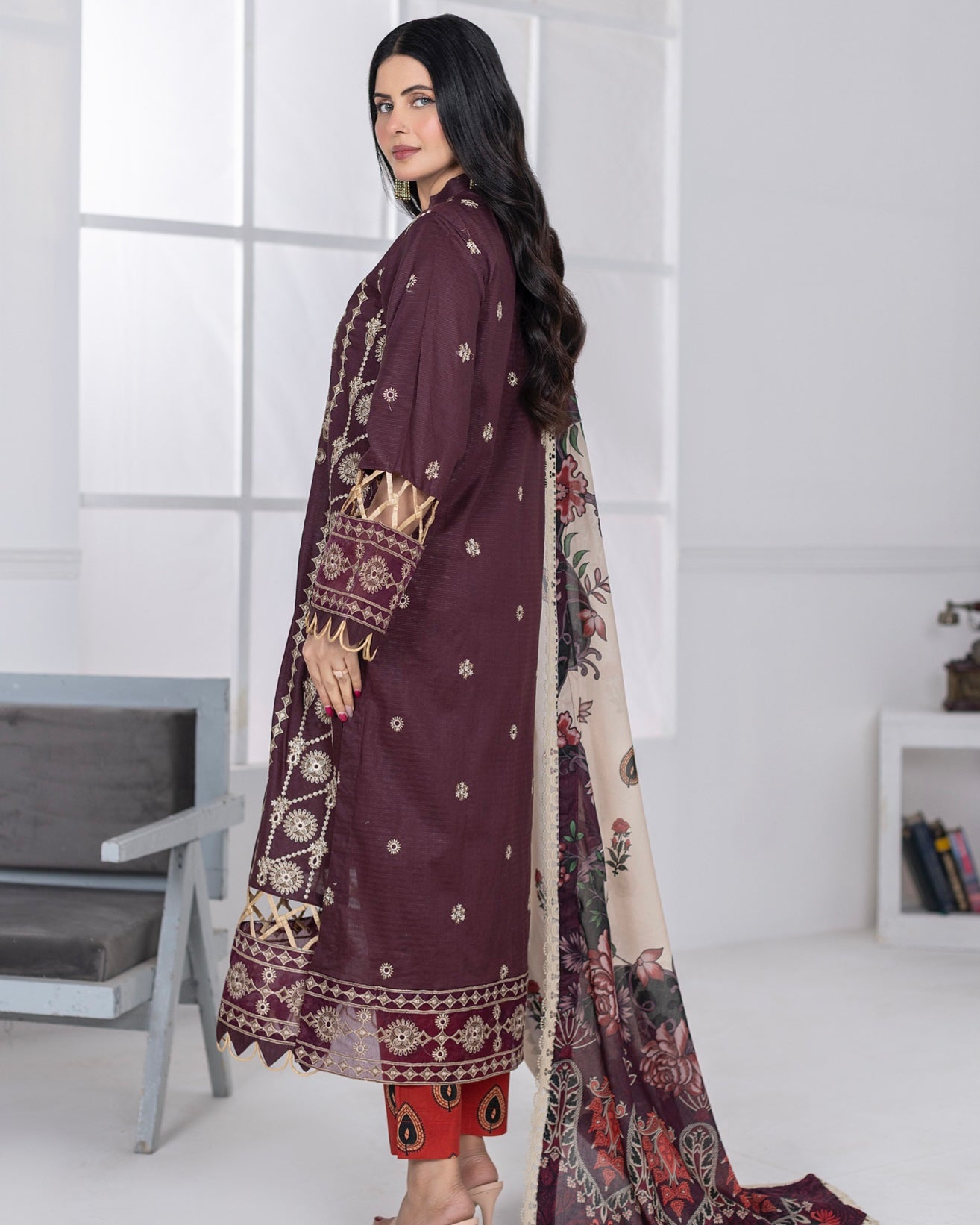 Johra Muswa | Embroidered Lawn | Design 412