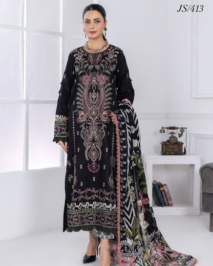 Johra Muswa | Embroidered Lawn | Design 413