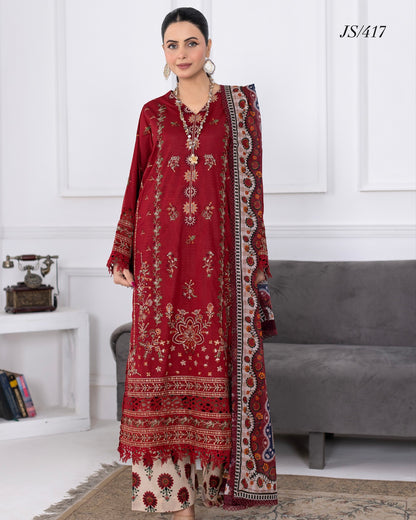 Johra Muswa | Embroidered Lawn | Design 417