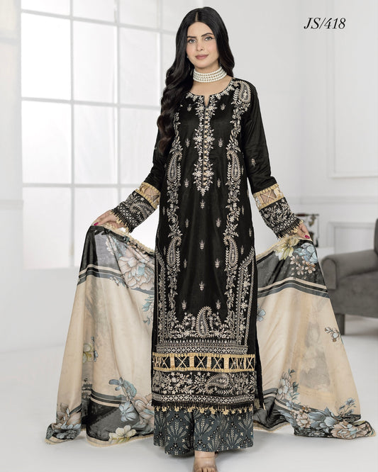 Johra Muswa | Embroidered Lawn | Design 418