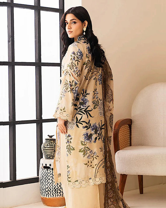 Johra Ehaab | Printed Lawn Emb Dupatta | Design 427