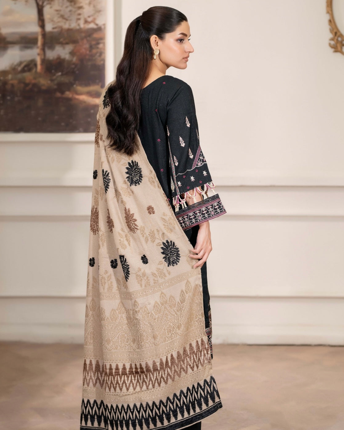 Johra Aneeza | Embroidered Fancy Peach Leather | Design 438