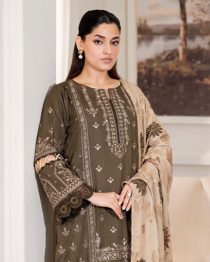 Johra Aneeza | Embroidered Fancy Peach Leather | Design 440