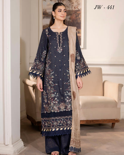 Johra Aneeza | Embroidered Fancy Peach Leather | Design 441