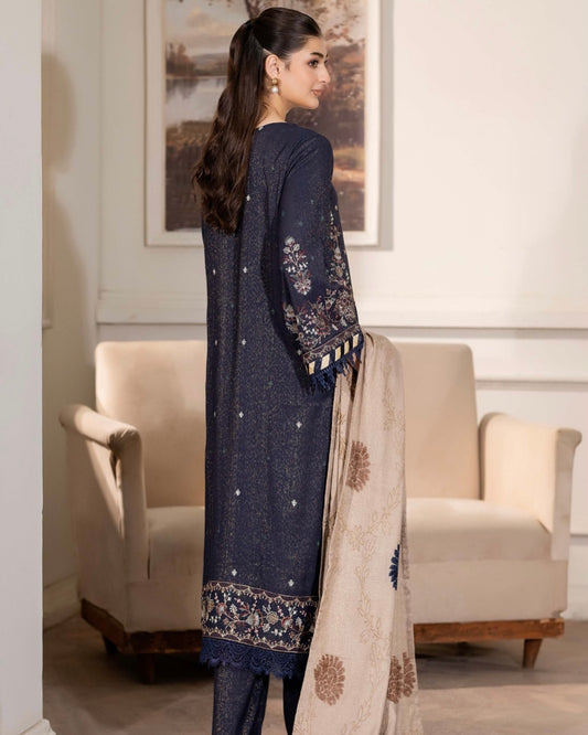 Johra Aneeza | Embroidered Fancy Peach Leather | Design 441