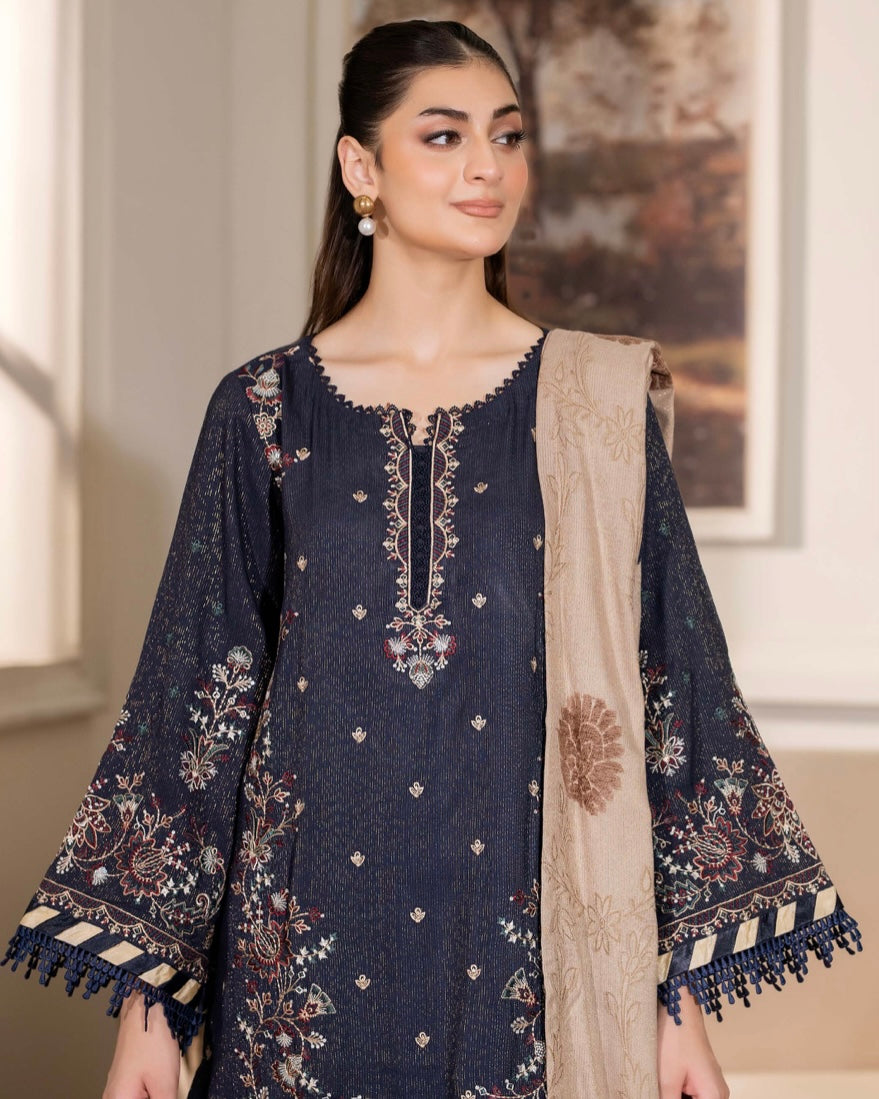 Johra Aneeza | Embroidered Fancy Peach Leather | Design 441