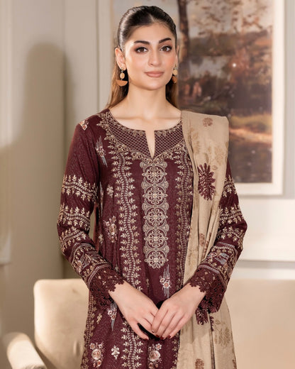Johra Aneeza | Embroidered Fancy Peach Leather | Design 442