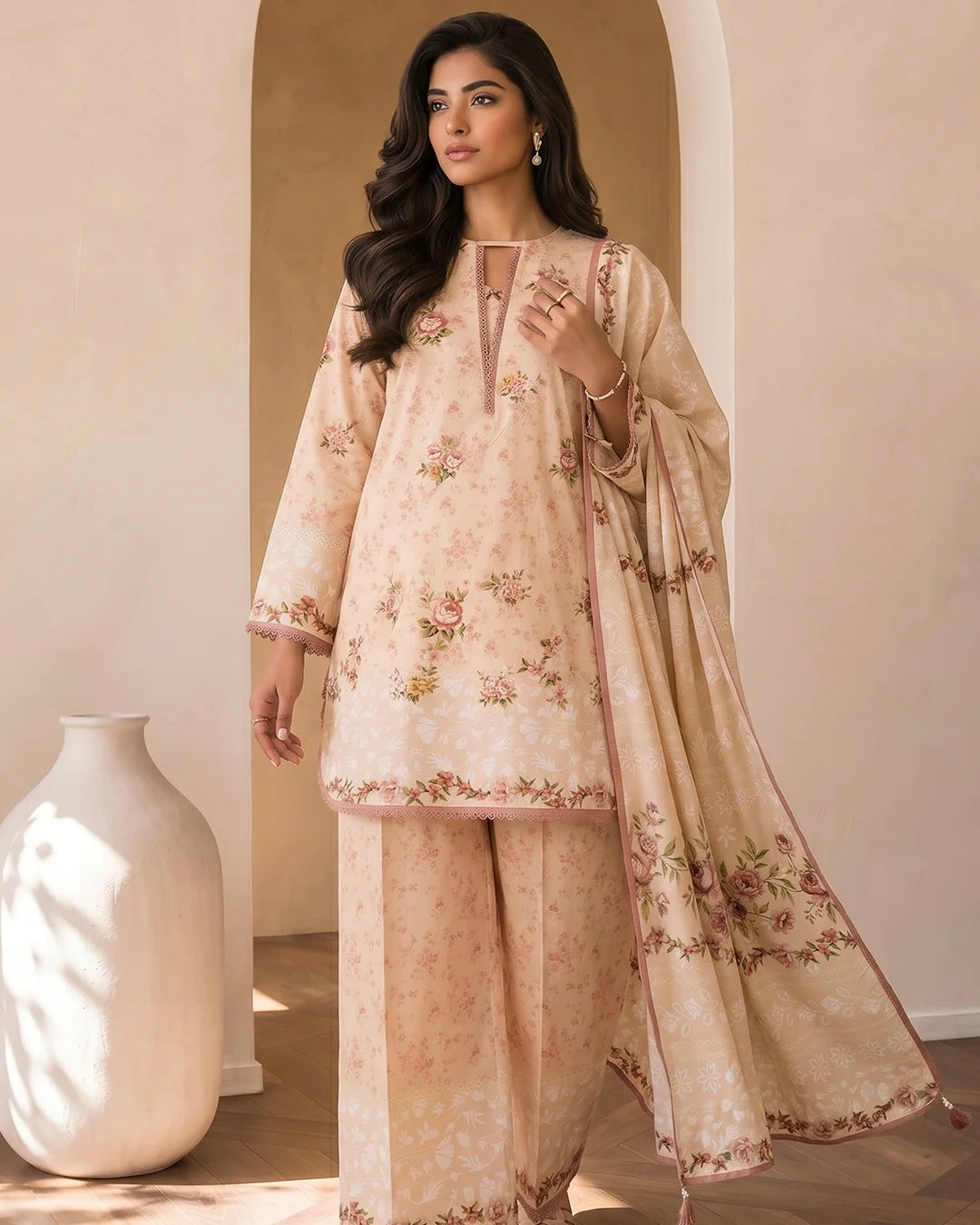 Zellbury | Printed Cotton 3pc | Design 44