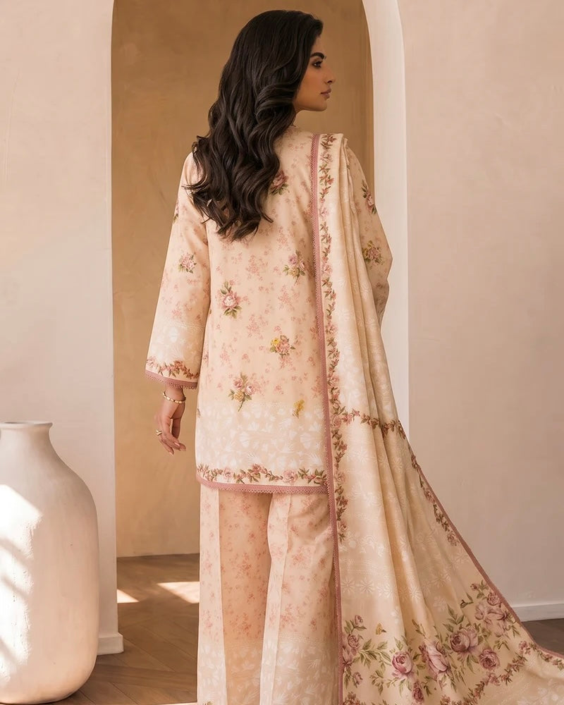 Zellbury | Printed Cotton 3pc | Design 44