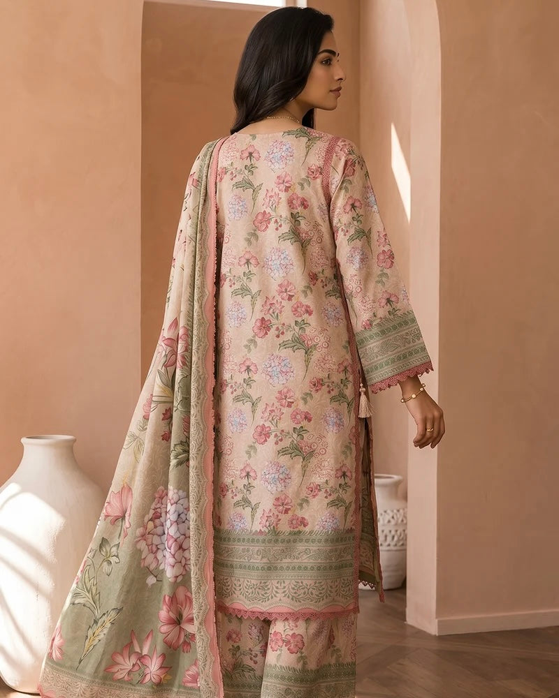 Zellbury | Printed Cotton 3pc | Design 45