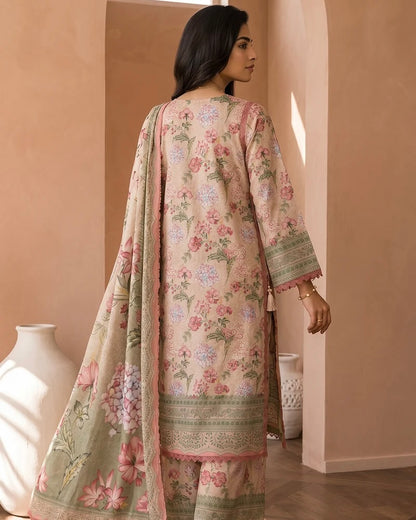 Zellbury | Printed Cotton 3pc | Design 45