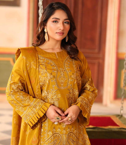 Embroidered Lawn with Jacquard Lawn Dupatta | Johra JH-476