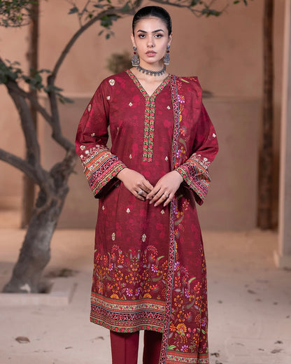 Zellbury | Embroidered Khaddar 3Pc | Design 476