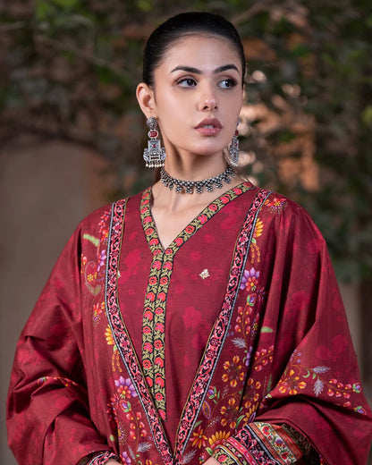 Zellbury | Embroidered Khaddar 3Pc | Design 476