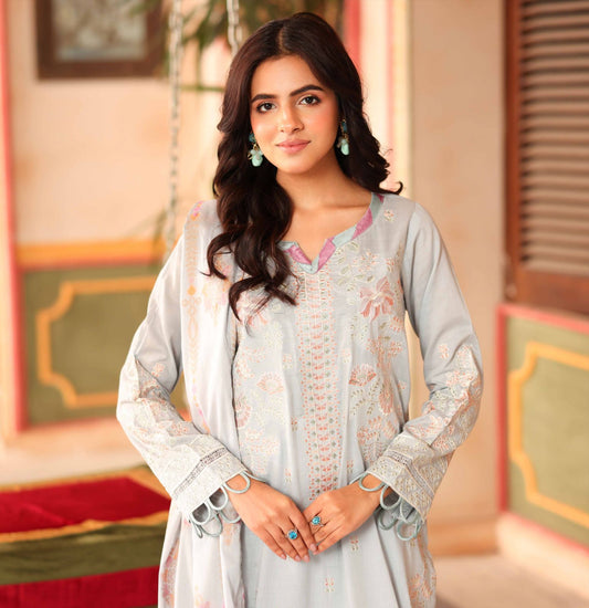 Embroidered Lawn with Jacquard Lawn Dupatta | Johra JH-479