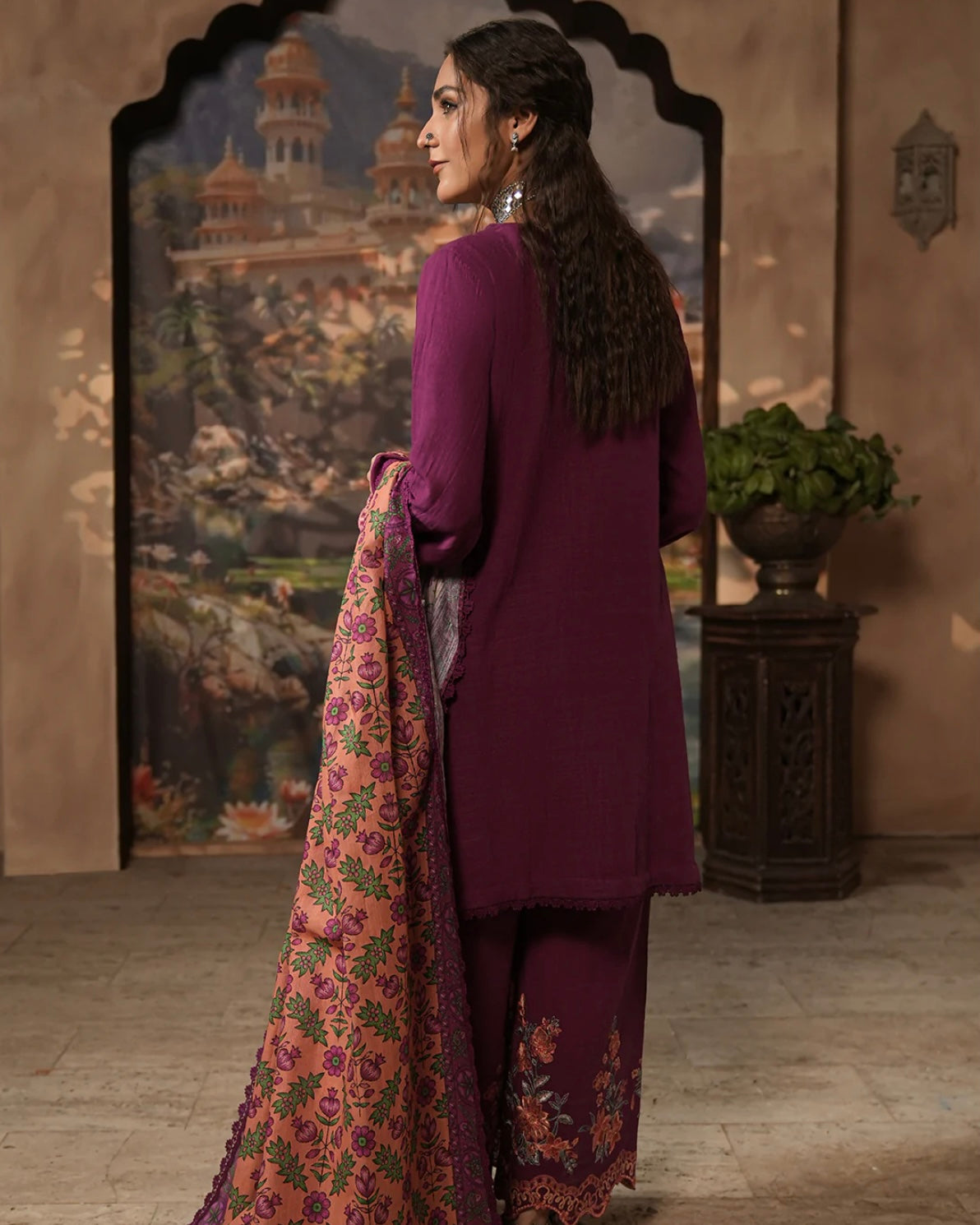 Zellbury | Embroidered Khaddar 3Pc | Design 487