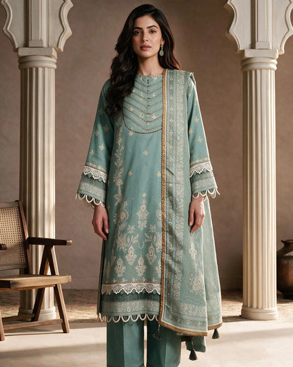Zellbury | Paste Printed Cotton 3pc | Design 48