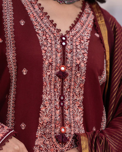 Zellbury | Embroidered Viscose 3Pc | Design 492