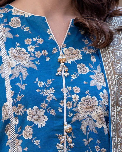 Zellbury | Printed Khaddar 2Pc | Design 495