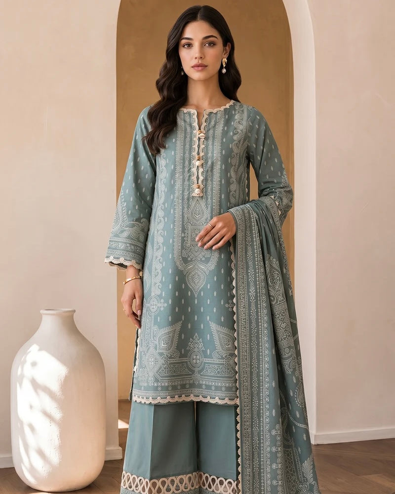 Zellbury | Paste Printed Cotton 3pc | Design 49