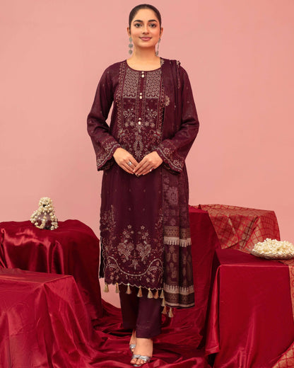 Gullerukh Dilkash | Embroidered Zari Wool | Design 4