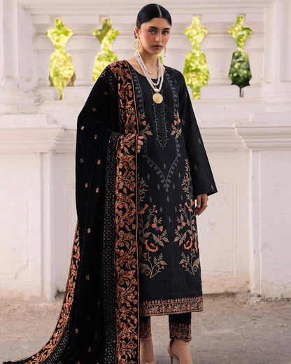Aizy Amber | Emb Dhanak with Plachi Shawl | Design 4