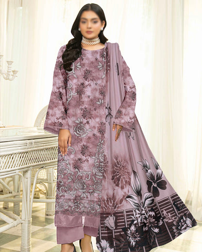 Fantak Batik | Embroidered Printed Karandi | Design 4