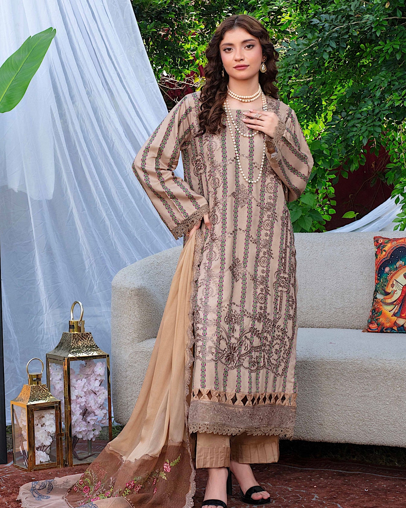 GulleRukh Amal | Embroidered Viscose Pure Dupatta | Design 4