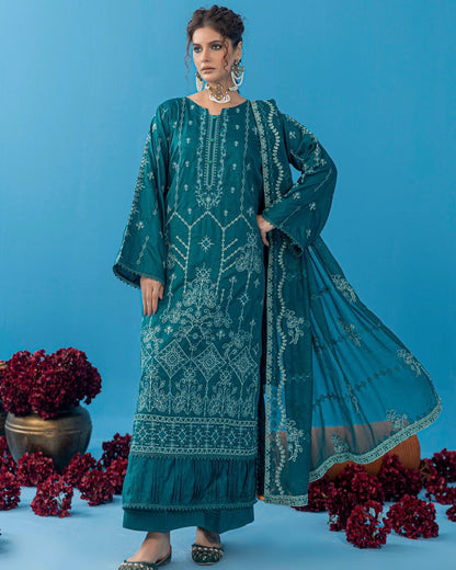 Palwasha Pakeeza | Emb Viscose with Emb Chiffon Dupatta | Design 4