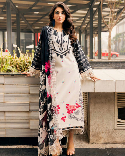 Charizma Infinity | Embroidered Printed Lawn | Design 4