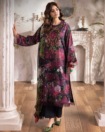 GullJee Rang Pasand | Embroidered Printed Lawn | Design 4