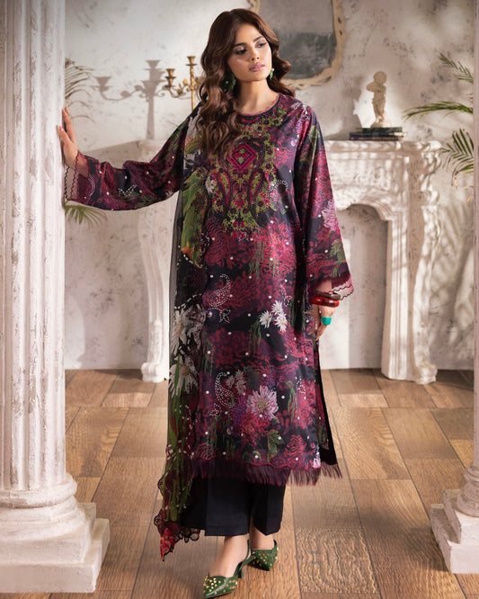 GullJee Rang Pasand | Embroidered Printed Lawn | Design 4