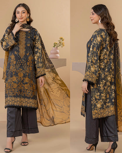 Palwasha Dastak | Embroidered Printed Viscose | Design 4