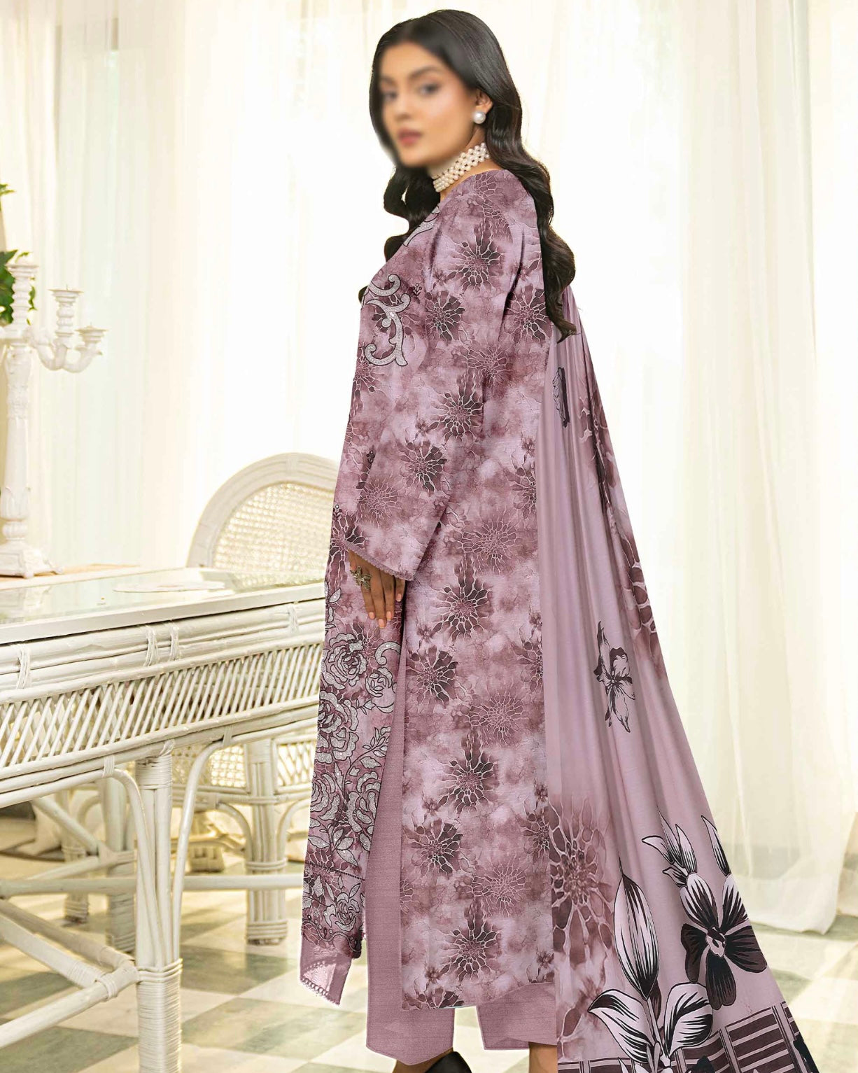 Fantak Batik | Embroidered Printed Karandi | Design 4