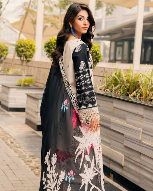 Charizma Infinity | Embroidered Printed Lawn | Design 4