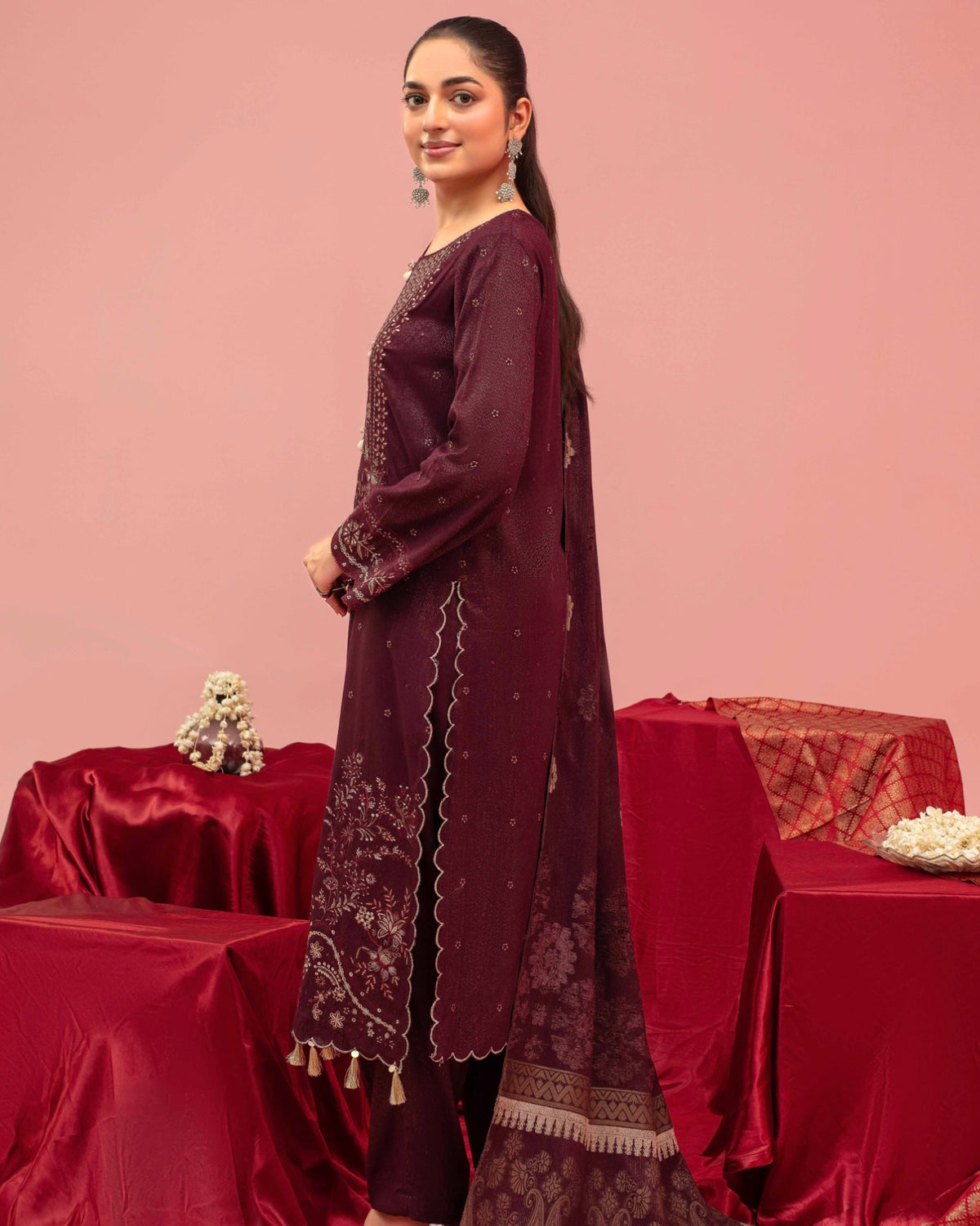 Gullerukh Dilkash | Embroidered Zari Wool | Design 4