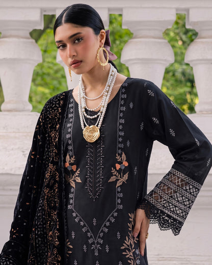 Aizy Amber | Emb Dhanak with Plachi Shawl | Design 4