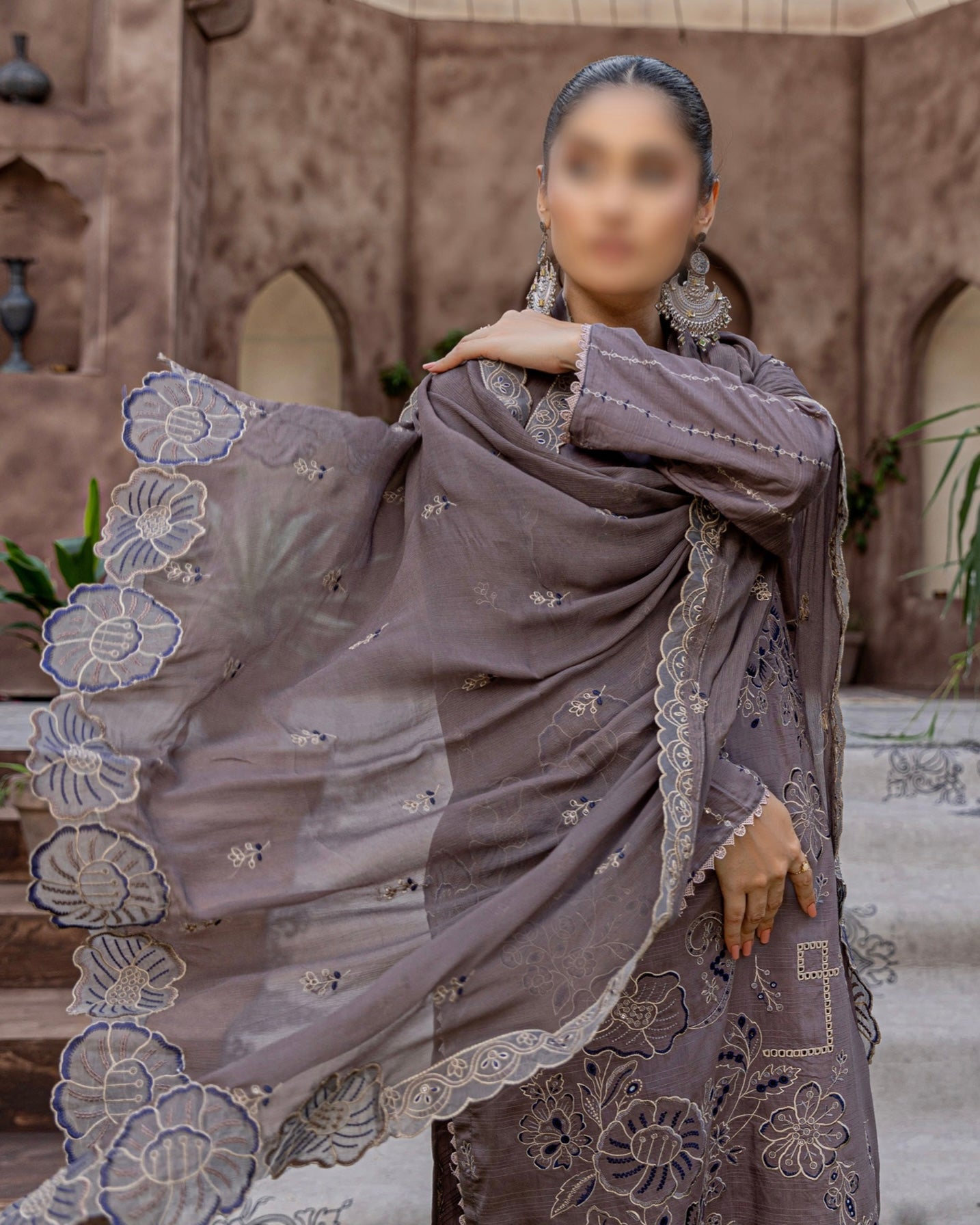 Fantak Ayra | Embroidered Doria Viscose | Design 4