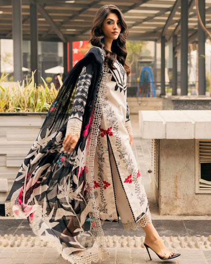 Charizma Infinity | Embroidered Printed Lawn | Design 4