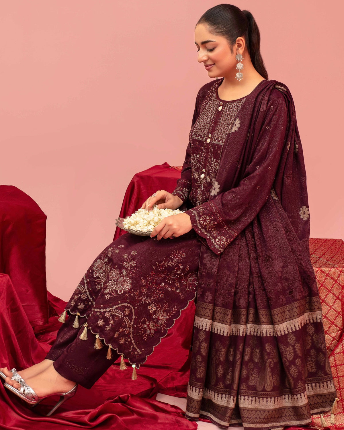 Gullerukh Dilkash | Embroidered Zari Wool | Design 4