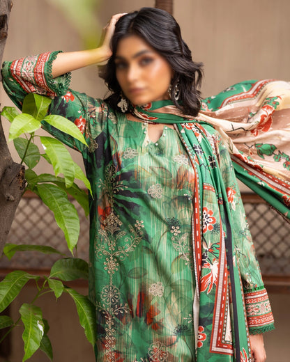 Fantak Sahil | Embroidered Printed Staple | Design 4