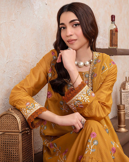 GulleRukh Upscale | Emb Lawn Emb Chiffon Dupatta | Design 4
