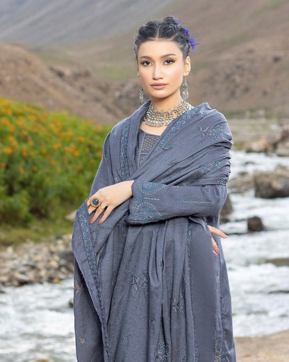 Sobia Waseem | Peach Leather Wool | Design 4