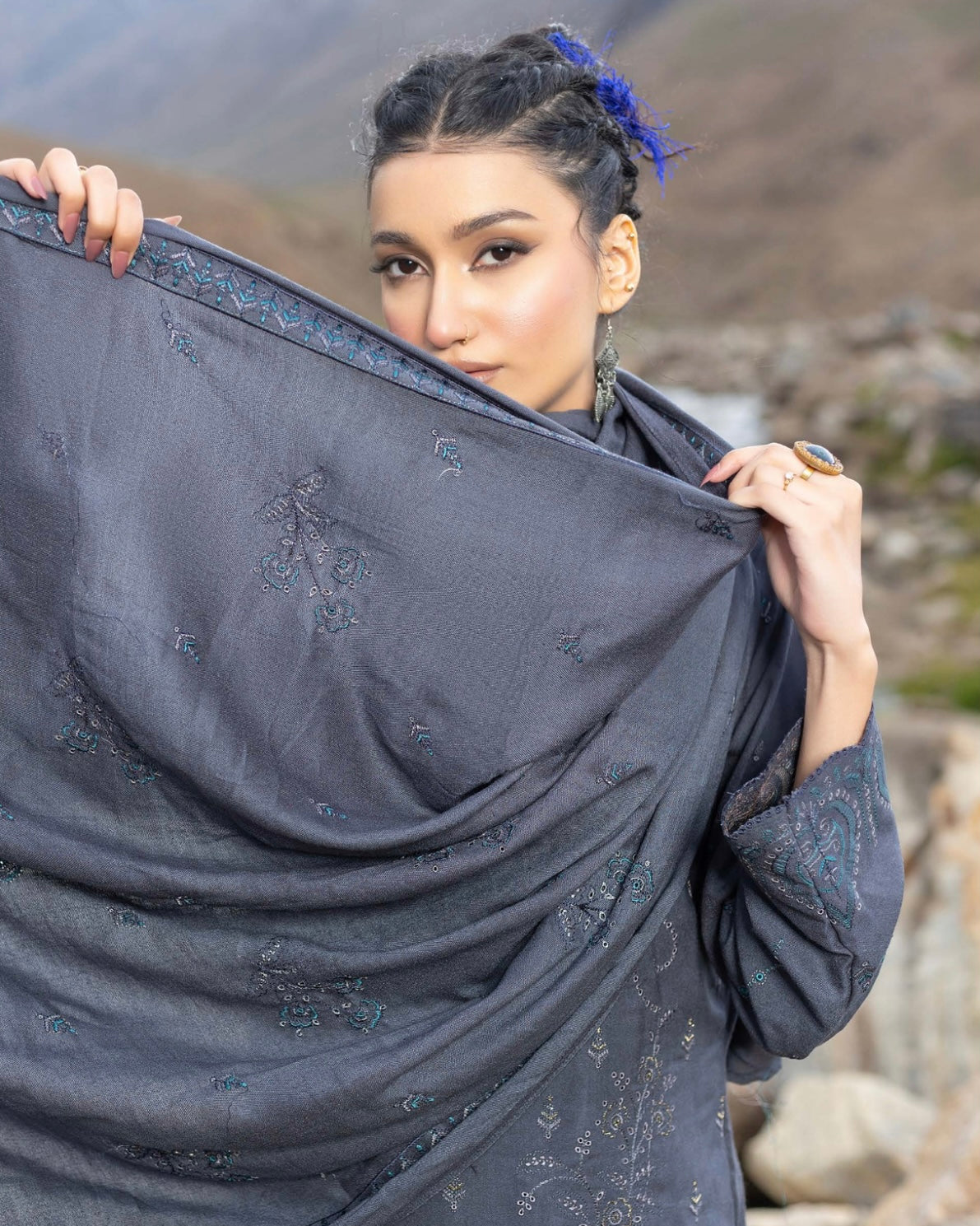 Sobia Waseem | Peach Leather Wool | Design 4