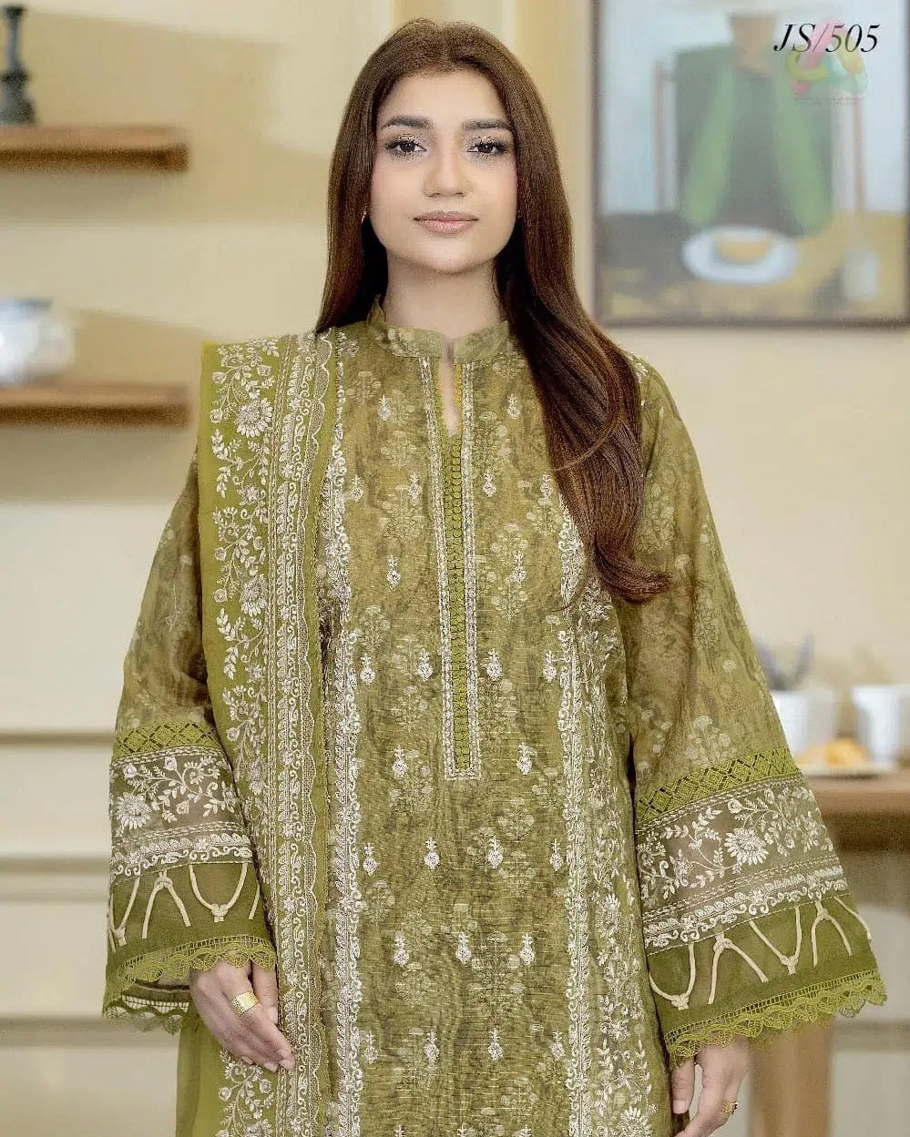 Johra Lala Zar | Embroidered Printed Lawn | Design 505