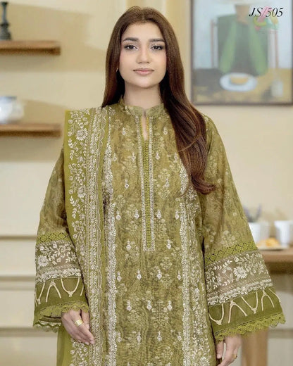 Johra Lala Zar | Embroidered Printed Lawn | Design 505