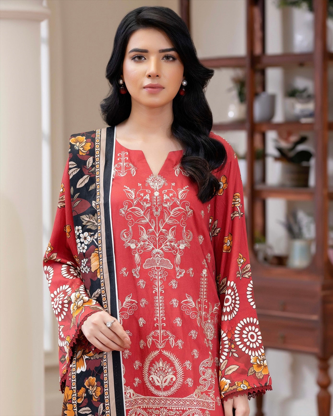 Johra Eira | Embroidered Printed Kotrai | Design 515