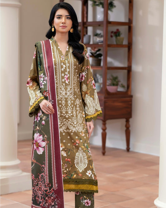 Johra Eira | Embroidered Printed Kotrai | Design 516