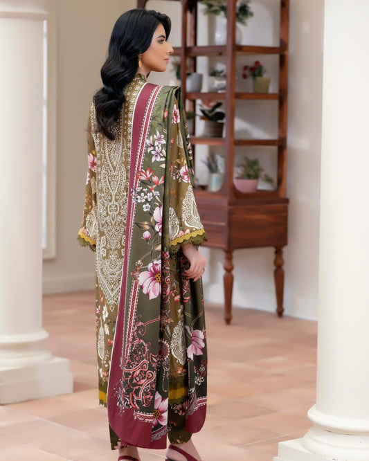 Johra Eira | Embroidered Printed Kotrai | Design 516