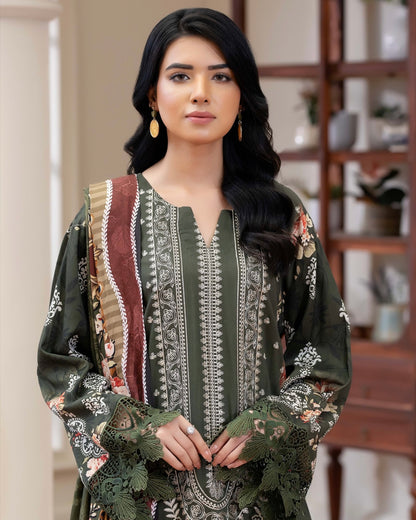 Johra Eira | Embroidered Printed Kotrai | Design 517